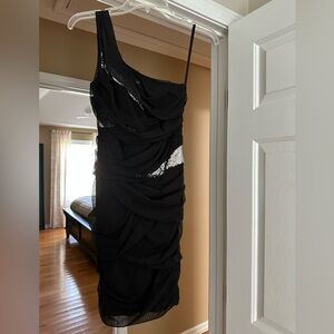 Black Sequin Cocktail Dress